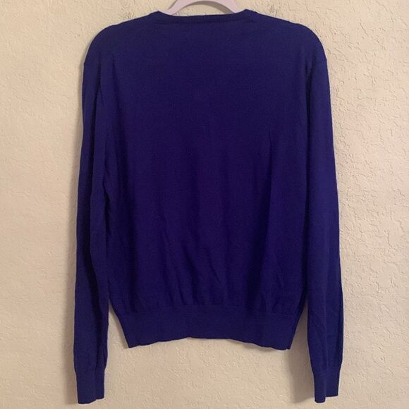Polo by Ralph Lauren Merino Wool Italian Yarn V- Neck Sweater Men’s Size L - Picture 2 of 7